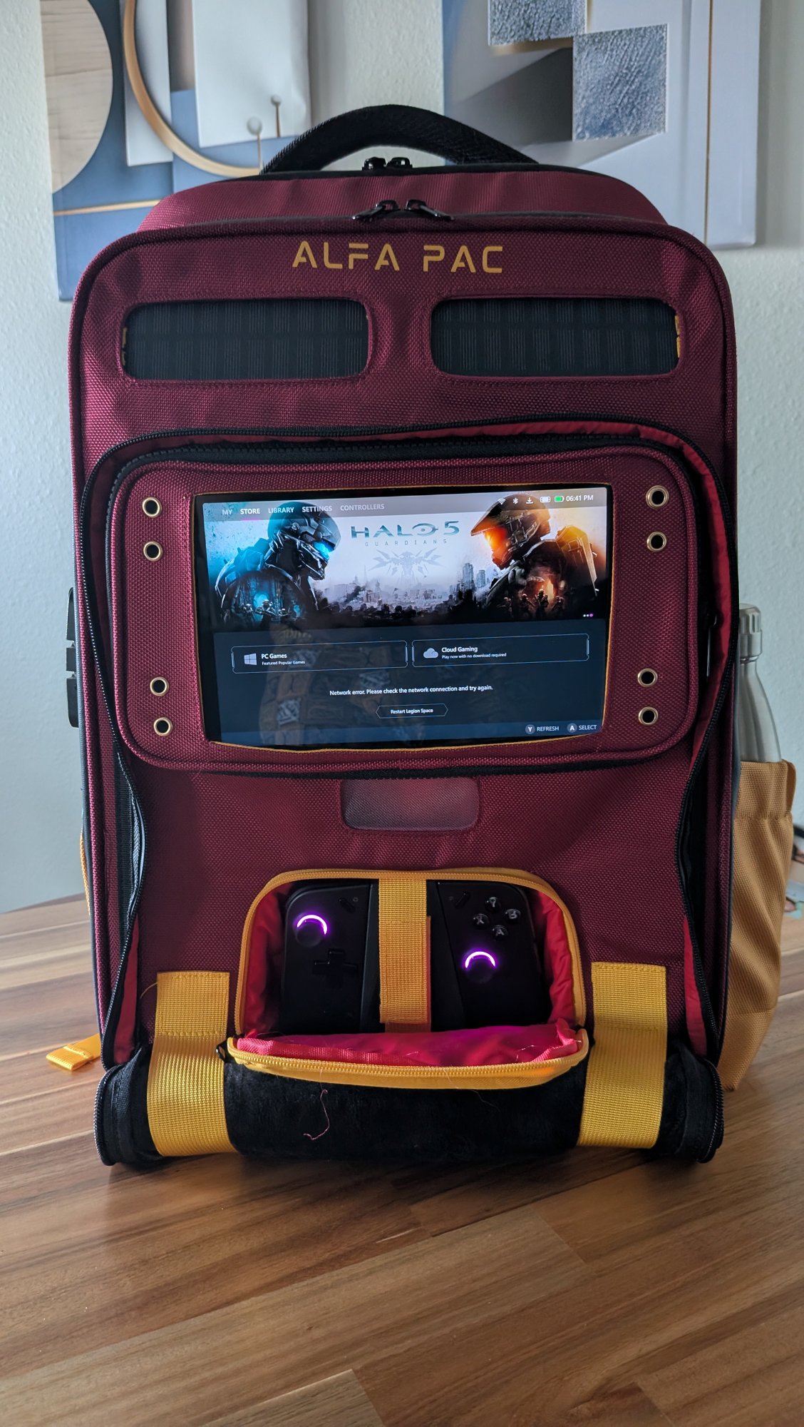 ALFA PAC with Nintendo Switch mounted